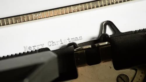 Typewriter Types Merry Christmas Greeting