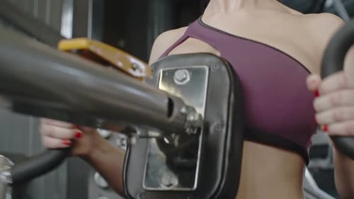 Fit Woman Working out Chest