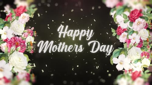 Happy Mother's Day Animated Card with Floral Frame