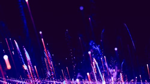 Futuristic Abstract Digital Light Particles Animated Background