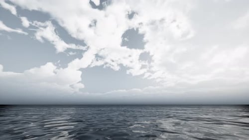 Morning Fog Over the Sea