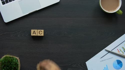 Action Plan Spelled Out with Wooden Blocks