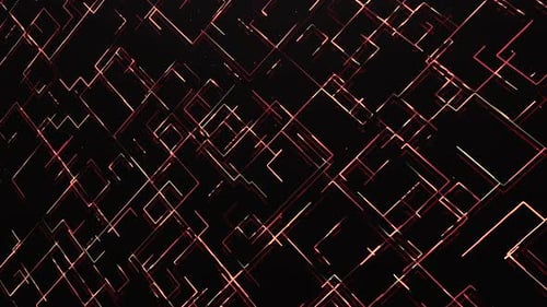 Abstract Futuristic Glowing Circuit Lines Network Animation