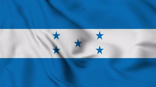 Honduras Flag Realistic Waving Loopable Animation