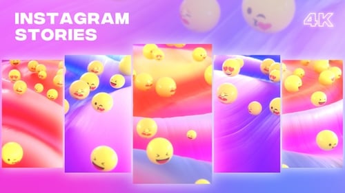 Animated 3D Emojis Seamless Loop Background for Social Media