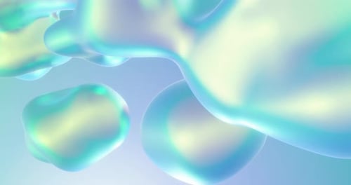 Abstract Fluid Iridescent Morphing Liquid Shapes Seamless Loop