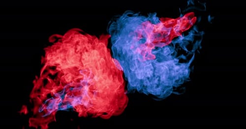Red And Blue Flame