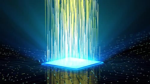 CPU-Mikrochip-Leistungs- und Energie