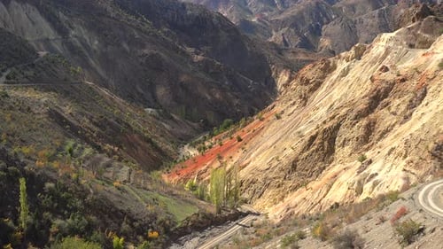 Natural Real Mine Ore Lode to Mountain Surface