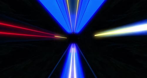 Super fast car night traffic lights.