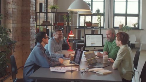 Business Team Having Discussion in Office