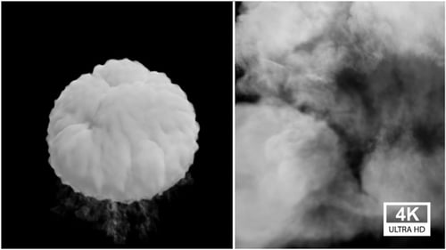 Dynamic White Smoke Cloud Explosion Effect