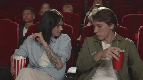 Couple Having Quarrel in the Cinema