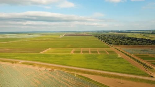 Aerial View of Farmland