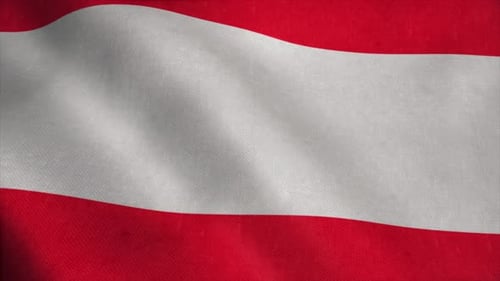 Seamless Loop Animation of Austrian Flag Waving