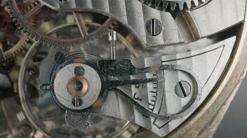 Close Up of Clock Gears Turning