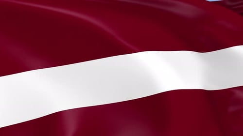 Waving Latvian Flag Loopable Animation