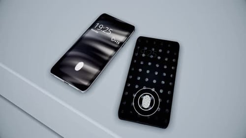 Modern Biometric Fingerprint Scan Phone Unlock Animation