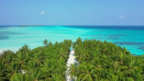 Beautiful aerial abstract view of a white paradise beach and aqua blue water background