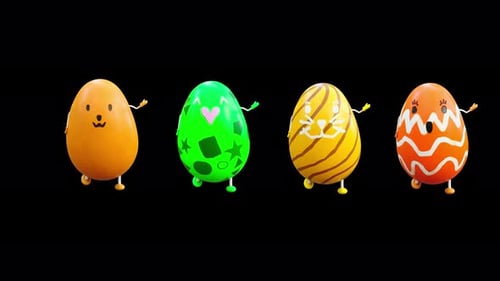 69 Easter Day Eggs Dancing 4K