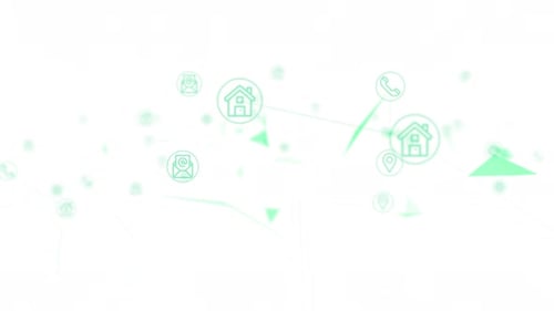 Animation of a network of connections