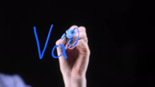 Hand Writes Validators on a Clear Surface