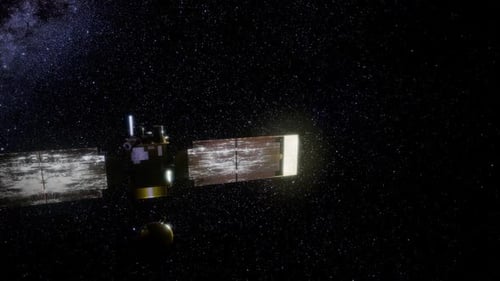 Topógrafo global orbitando el planeta Marte