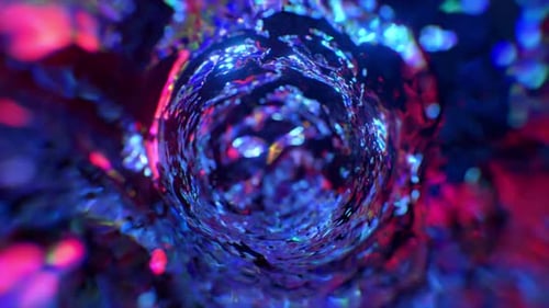 Abstract Fluid Shimmering Vortex Tunnel Loop Background