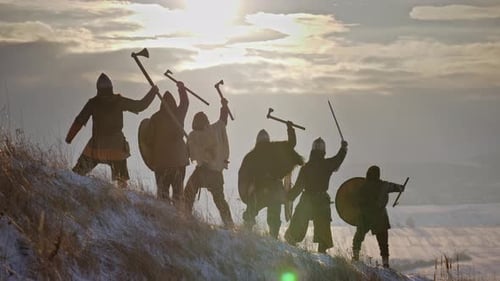 Back view. Vikings are go on the offensive.