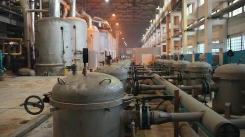 Manometer Pipes Valve Boiler Room