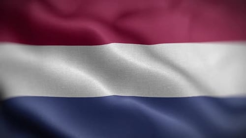 Waving Netherlands Flag Background Loop