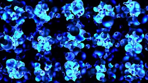 Fluid Abstract Bubbles Background with Dynamic Color Variations