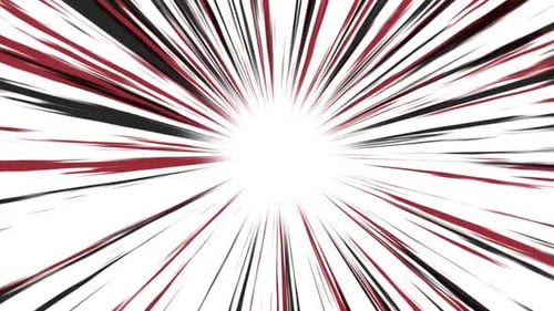 Anime Tunnel Zoom Black Red Lines
