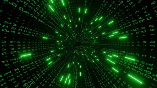 HD Digital Matrix Background Futuristic | Technology Cyber Space Animation Loop