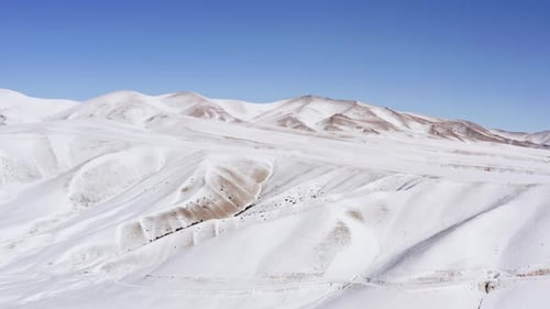 Drone Video of Mountains in Winter