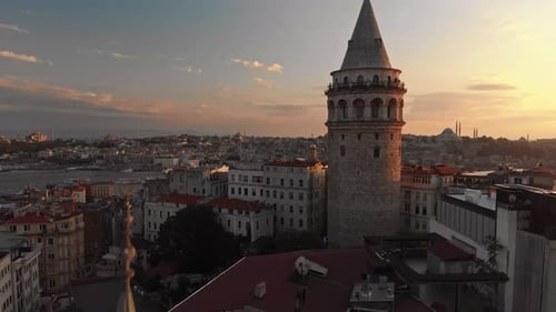 Galata Tower in Istanbul Turkey