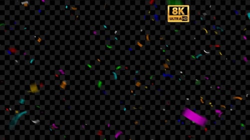 Confetti Falling 8K