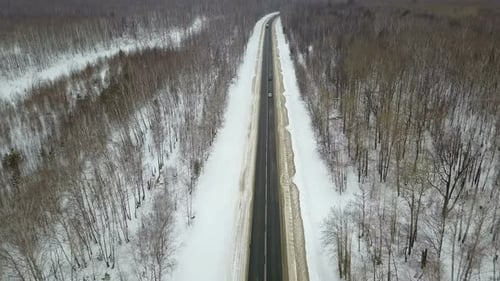 Winter-Waldstraße