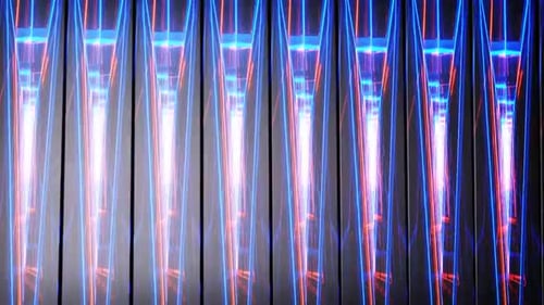 Loop mit rechteckigen Neonlichtern