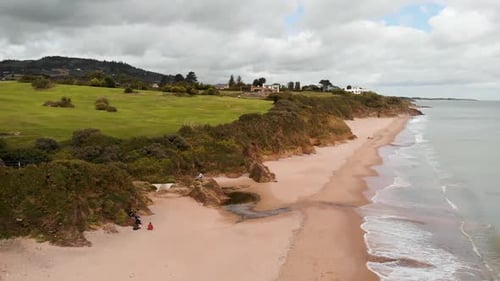 Wexford, Ireland - Aerial view of Ballymoney beach