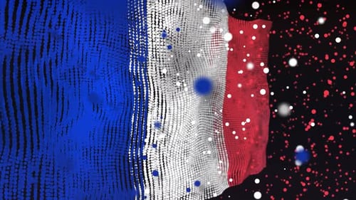 Animation de particules du drapeau français