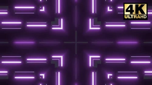 12 Pink Neon Light Vj Loop Pack