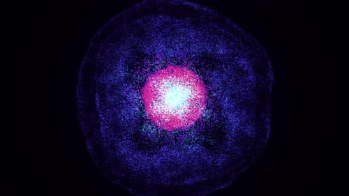 Dynamic Particle Core Expanding Abstract Background