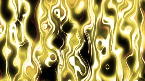 Glowing Abstract Liquid Gold Flowing Motion Background