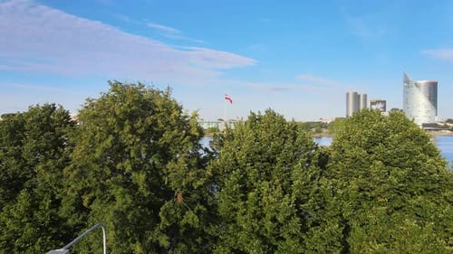 Blick auf den Fluss Daugava