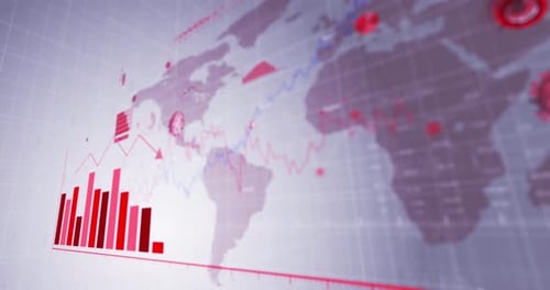 Coronavirus statistical data processing over World map