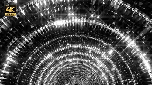 Abstract Shimmering Geometric Tunnel Loop Background