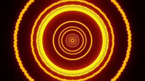 Sun Ring Vj Loop Tunnel Background 4K