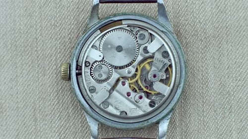 Close Up of Watch Inner Mechanical Components