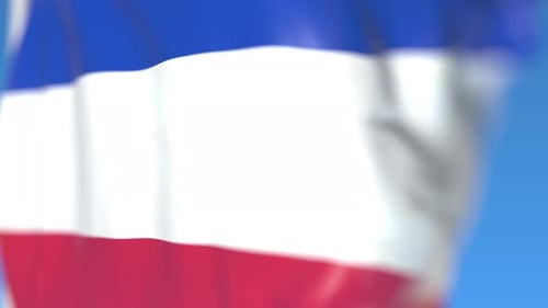 Realistic Waving Flag Animation Background Seamless Loop